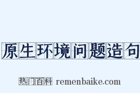 原生环境问题造句是什么意思的图片